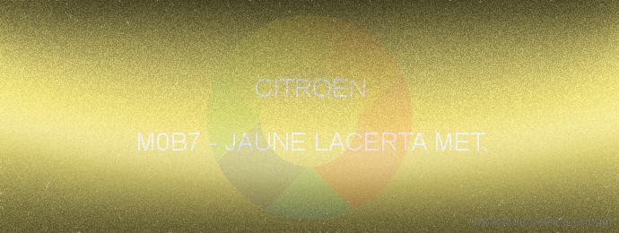 Pintura Citroen M0B7 Jaune Lacerta Met.