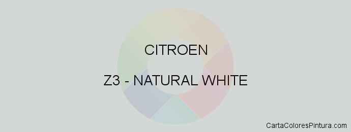 Pintura Citroen Z3 Natural White