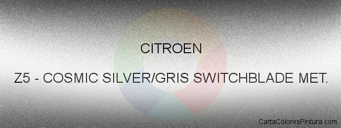 Pintura Citroen Z5 Cosmic Silver/gris Switchblade Met.