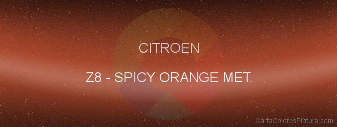 Pintura Citroen Z8 Spicy Orange Met.