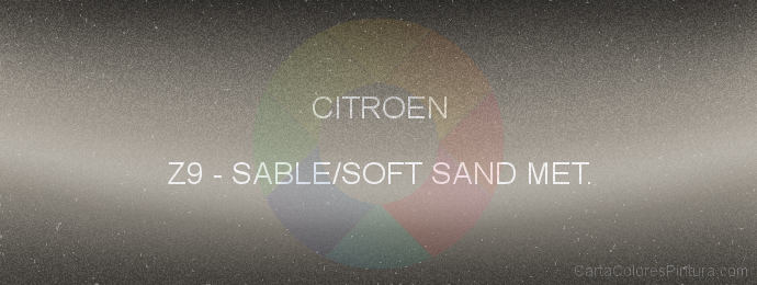 Pintura Citroen Z9 Sable/soft Sand Met.