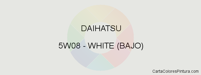 Pintura Daihatsu 5W08 White (bajo)