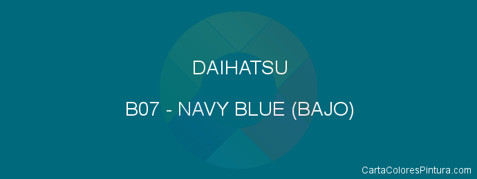Pintura Daihatsu B07 Navy Blue (bajo)