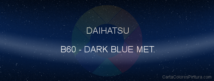 Pintura Daihatsu B60 Dark Blue Met.