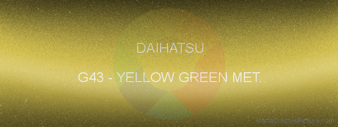 Pintura Daihatsu G43 Yellow Green Met.