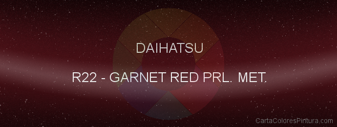 Pintura Daihatsu R22 Garnet Red Prl. Met.