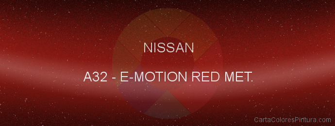Pintura Nissan A32 E-motion Red Met.