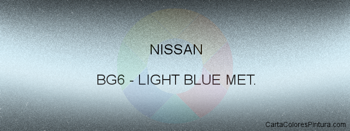 Pintura Nissan BG6 Light Blue Met.