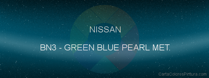 Pintura Nissan BN3 Green Blue Pearl Met.