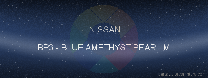 Pintura Nissan BP3 Blue Amethyst Pearl M.