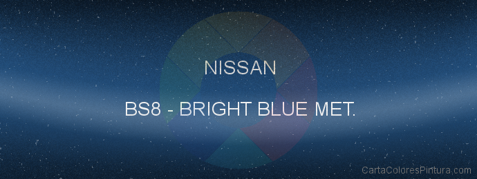 Pintura Nissan BS8 Bright Blue Met.