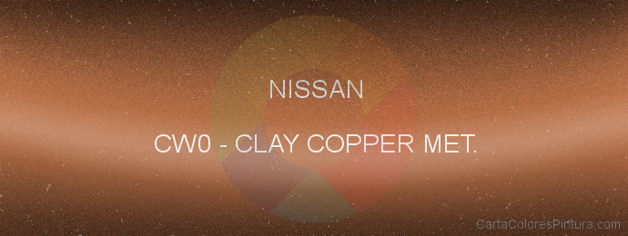 Pintura Nissan CW0 Clay Copper Met.