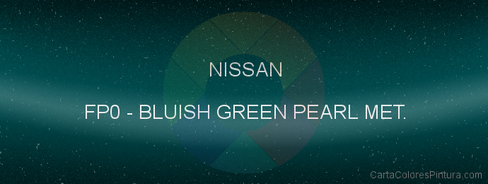 Pintura Nissan FP0 Bluish Green Pearl Met.