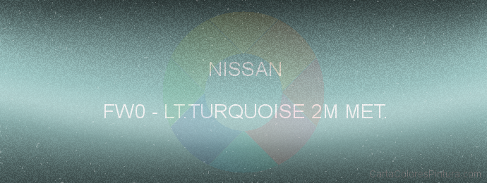 Pintura Nissan FW0 Lt.turquoise 2m Met.