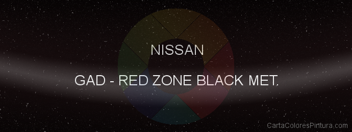 Pintura Nissan GAD Red Zone Black Met.