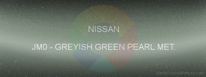 Pintura Nissan JM0 Greyish Green Pearl Met.