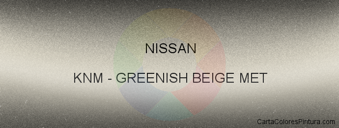 Pintura Nissan KNM Greenish Beige Met