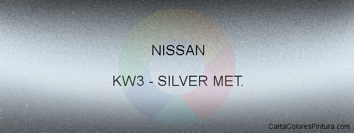 Pintura Nissan KW3 Silver Met.