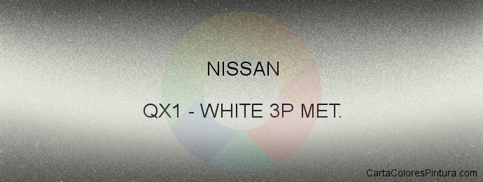 Pintura Nissan QX1 White 3p Met.