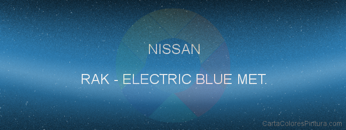 Pintura Nissan RAK Electric Blue Met.