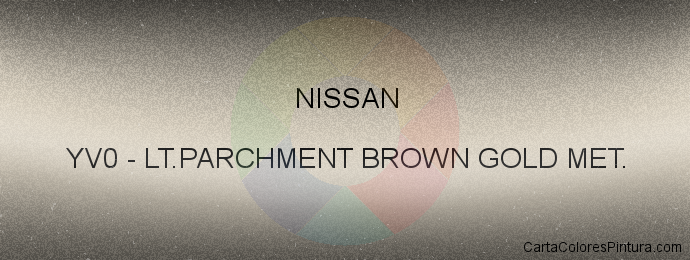 Pintura Nissan YV0 Lt.parchment Brown Gold Met.