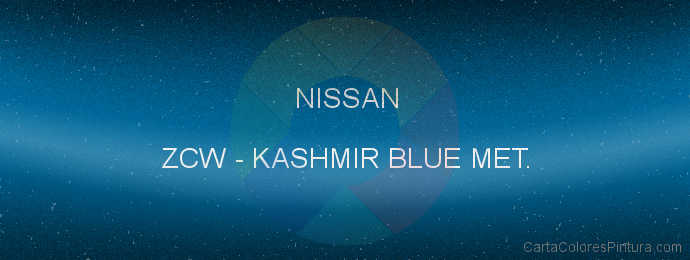 Pintura Nissan ZCW Kashmir Blue Met.