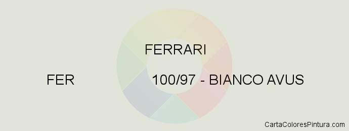 Pintura Ferrari FER 100/97 Bianco Avus