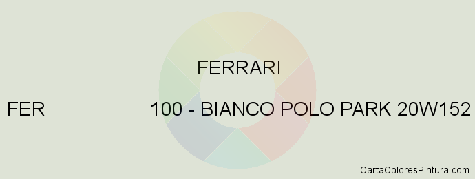 Pintura Ferrari FER 100 Bianco Polo Park 20w152