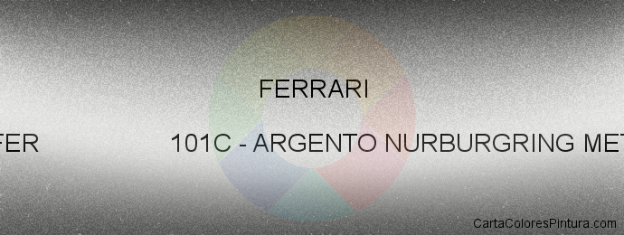 Pintura Ferrari FER 101C Argento Nurburgring Met.