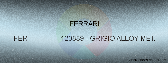 Pintura Ferrari FER 120889 Grigio Alloy Met.