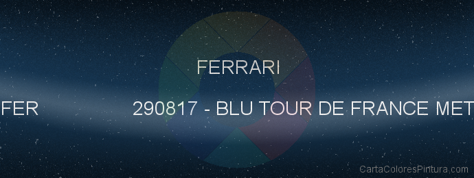 Pintura Ferrari FER 290817 Blu Tour De France Met.