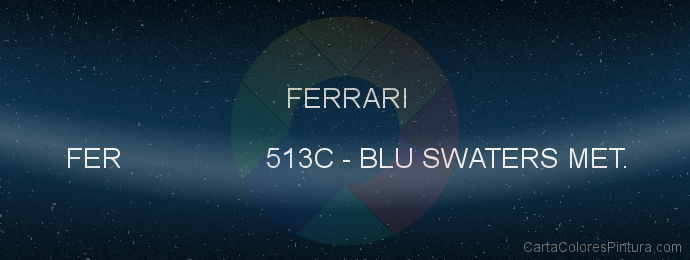 Pintura Ferrari FER 513C Blu Swaters Met.