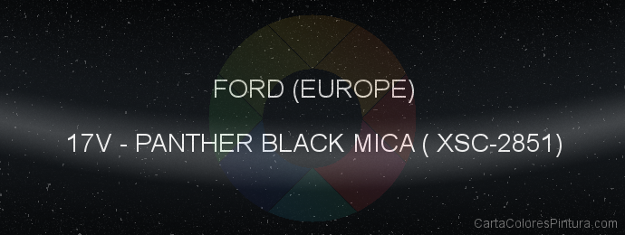 Pintura Ford (europe) 17V Panther Black Mica ( Xsc-2851)