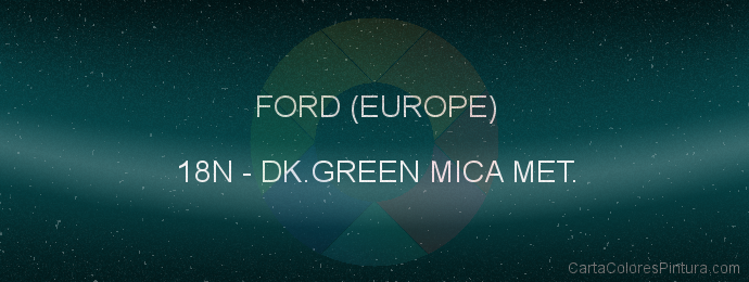 Pintura Ford (europe) 18N Dk.green Mica Met.