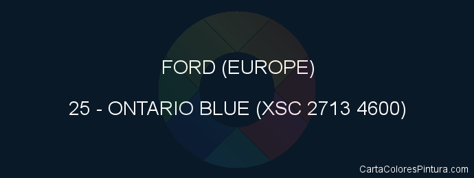 Pintura Ford (europe) 25 Ontario Blue (xsc 2713 4600)