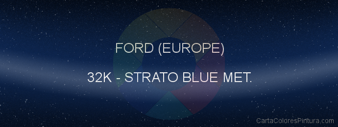 Pintura Ford (europe) 32K Strato Blue Met.