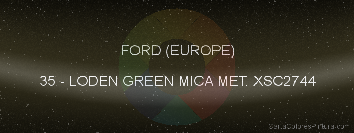 Pintura Ford (europe) 35 Loden Green Mica Met. Xsc2744