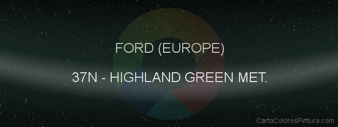 Pintura Ford (europe) 37N Highland Green Met.