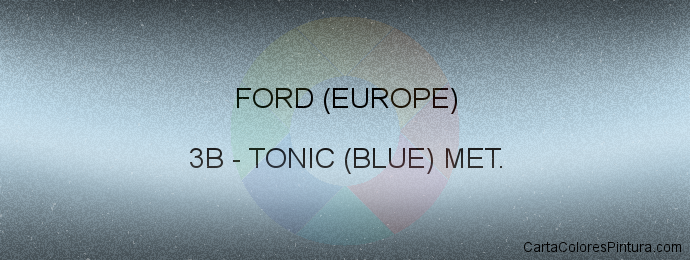 Pintura Ford (europe) 3B Tonic (blue) Met.
