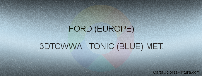 Pintura Ford (europe) 3DTCWWA Tonic (blue) Met.