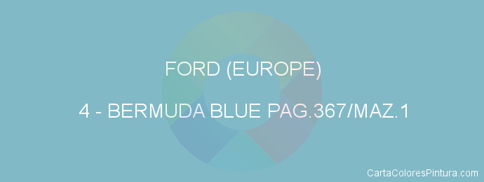 Pintura Ford (europe) 4 Bermuda Blue Pag.367/maz.1