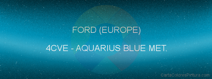 Pintura Ford (europe) 4CVE Aquarius Blue Met.