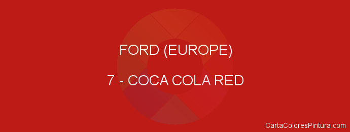 Pintura Ford (europe) 7 Coca Cola Red