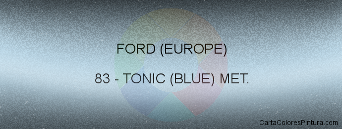 Pintura Ford (europe) 83 Tonic (blue) Met.