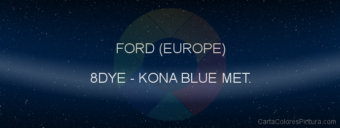 Pintura Ford (europe) 8DYE Kona Blue Met.