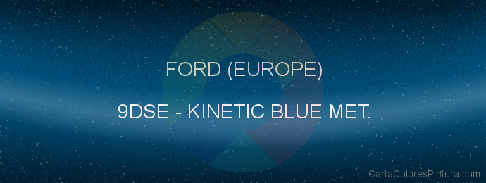 Pintura Ford (europe) 9DSE Kinetic Blue Met.