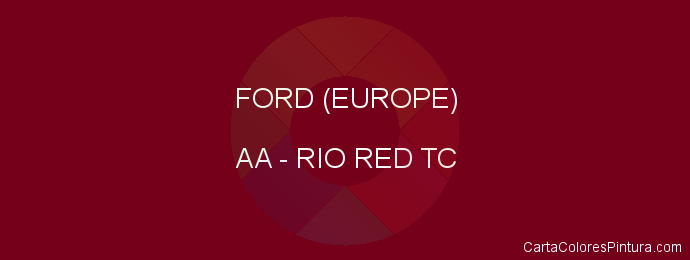 Pintura Ford (europe) AA Rio Red Tc
