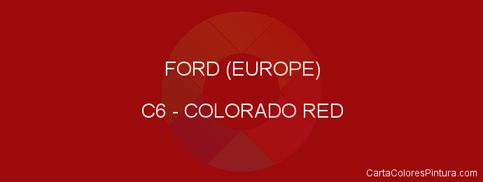 Pintura Ford (europe) C6 Colorado Red