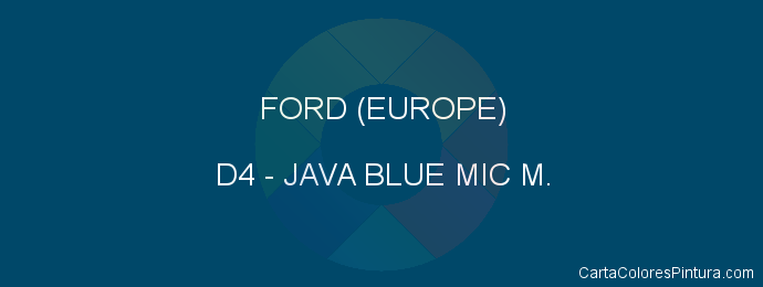 Pintura Ford (europe) D4 Java Blue Mic M.