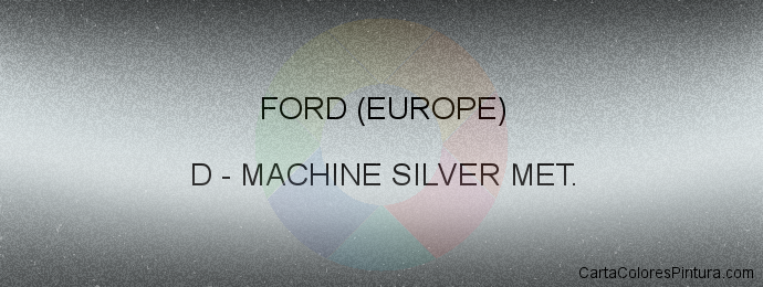 Pintura Ford (europe) D Machine Silver Met.